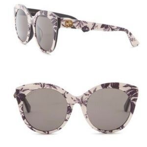 Gucci Acetate Herbarium Print Square Frame Sunglasses